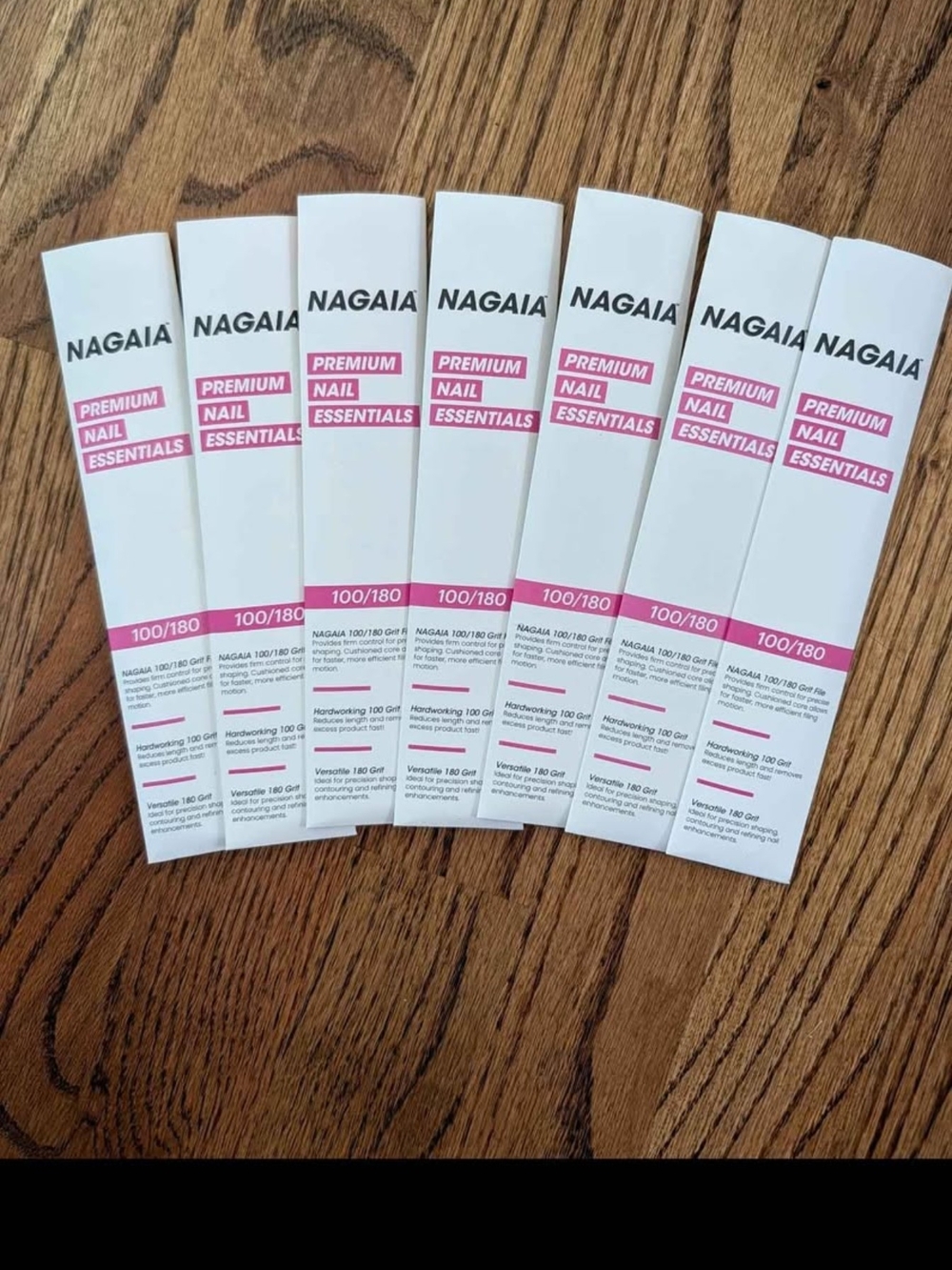 Premium Nail Essentials 100/180 Nail Files - Pink/White